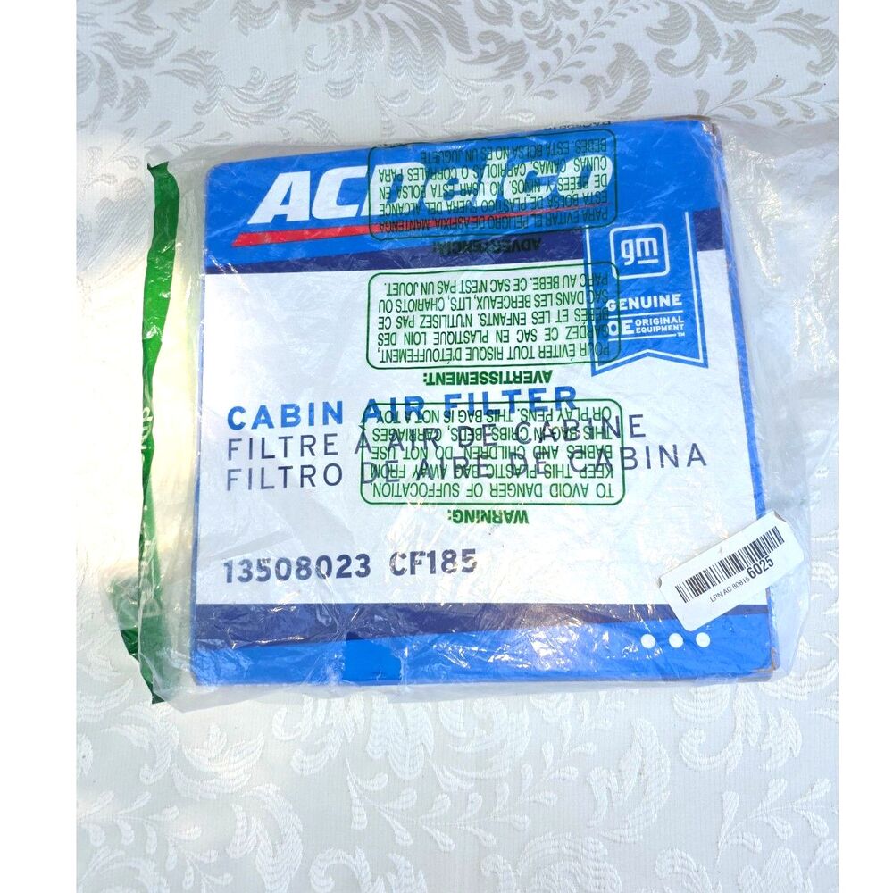 Acdelco Fact. Sealed Cabin Air Filter C8 Corvette, Chevy Silverado,GMC Sierra